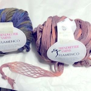 2 BALLS of TRENDSETTER YARN FOR SCARVES NWT